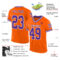 Custom Orange Purple-White Mesh Authentic Throwback Football Jersey