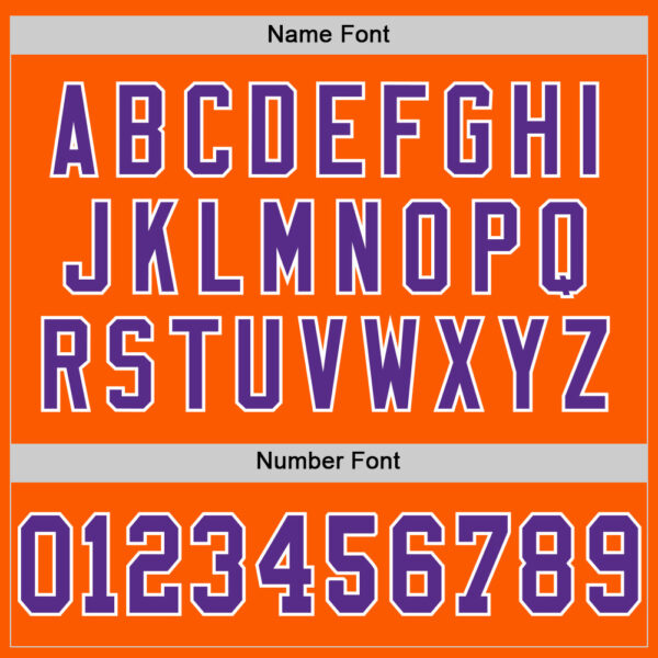 Custom Orange Purple-White Mesh Authentic Throwback Football Jersey