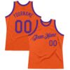 Custom Orange Purple Authentic Throwback Basketball Jersey