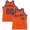 Custom Orange Royal Authentic Throwback Basketball Jersey