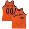 Custom Orange Navy Authentic Throwback Basketball Jersey