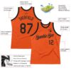 Custom Orange Black Authentic Throwback Basketball Jersey
