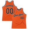Custom Orange Black-Gray Authentic Throwback Basketball Jersey