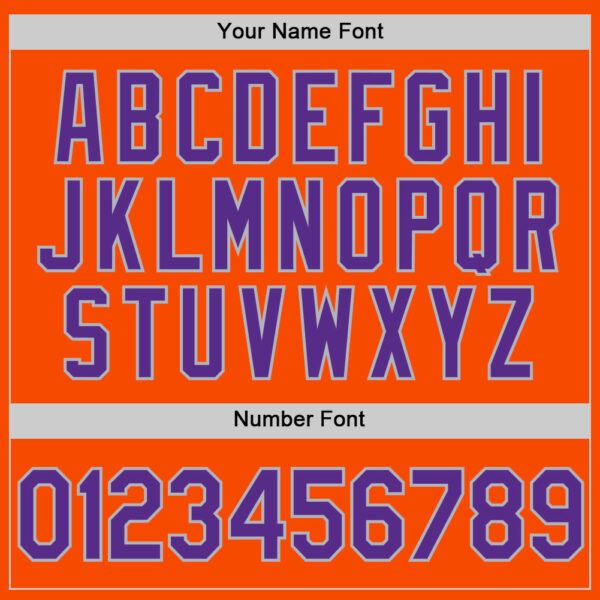 Custom Orange Purple-Gray Authentic Throwback Basketball Jersey