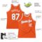 Custom Orange White-Gray Authentic Throwback Basketball Jersey