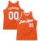 Custom Orange White-Gray Authentic Throwback Basketball Jersey