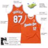 Custom Orange White-Light Blue Authentic Throwback Basketball Jersey