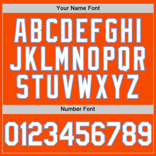 Custom Orange White-Light Blue Authentic Throwback Basketball Jersey