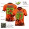 Orange0554-2_053114ee-55f1-43d0-914f-5fc78a8316bc Custom Orange Neon Green Black-Lakes Blue 3D Pattern Splash Authentic Football Jersey