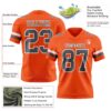 Custom Orange Steel Gray-White Authentic Football Jersey