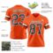 Orange0559-2 Custom Orange Steel Gray-White Authentic Football Jersey