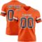Orange0559 Custom Orange Steel Gray-White Authentic Football Jersey