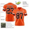 Custom Orange Brown-White Authentic Football Jersey