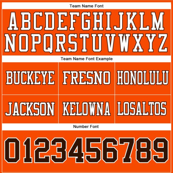 Custom Orange Brown-White Authentic Football Jersey