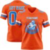 Custom Orange Powder Blue-White Authentic Football Jersey