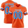 Custom Orange Powder Blue-White Authentic Football Jersey
