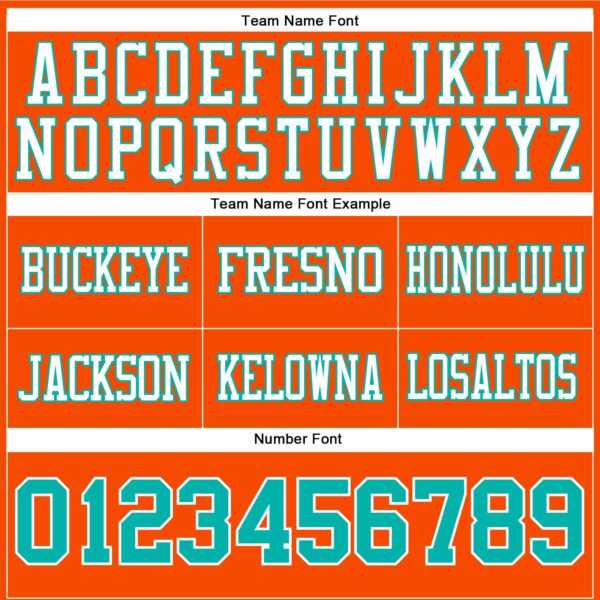 Custom Orange Aqua-White Authentic Football Jersey