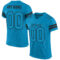 Custom Panther Blue Panther Blue-Black Mesh Authentic Football Jersey