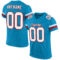 PantherBlue0017 Custom Panther Blue White-Red Mesh Authentic Football Jersey