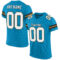 PantherBlue0022 Custom Panther Blue White-Old Gold Mesh Authentic Football Jersey