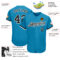Custom Panther Blue Black-White Authentic Baseball Jersey