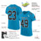 PantherBlue0035-1 Custom Panther Blue Black-White Mesh Authentic Football Jersey