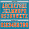 PantherBlue0036-3 Custom Panther Blue Orange-White Mesh Authentic Football Jersey