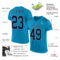 PantherBlue0038-1 Custom Panther Blue Navy-Gray Mesh Authentic Football Jersey