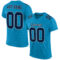 PantherBlue0038 Custom Panther Blue Navy-Gray Mesh Authentic Football Jersey