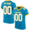PantherBlue0054 Custom Panther Blue White-Gold Mesh Authentic Football Jersey