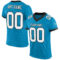 PantherBlue0057 Custom Panther Blue White-Black Mesh Authentic Football Jersey