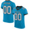PantherBlue0059 Custom Panther Blue Gray-Black Mesh Authentic Football Jersey