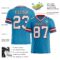 PantherBlue0071-1 Custom Panther Blue White-Red Authentic Football Jersey