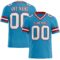 PantherBlue0071 Custom Panther Blue White-Red Authentic Football Jersey