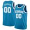 Custom Panther Blue White Authentic Basketball Jersey