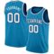 Custom Panther Blue White-Navy Authentic Basketball Jersey