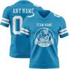 Custom Panther Blue White Authentic Football Jersey
