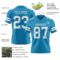 PantherBlue0124-2 Custom Panther Blue White Authentic Football Jersey