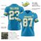 PantherBlue0126-2 Custom Panther Blue White-Yellow Authentic Football Jersey