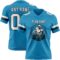 PantherBlue0131-1 Custom Panther Blue White-Black Authentic Football Jersey