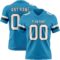 PantherBlue0131 Custom Panther Blue White-Black Authentic Football Jersey