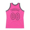 Custom Pink Pink-Black Authentic Throwback Basketball Jersey
