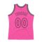 Custom Pink Pink-Black Authentic Throwback Basketball Jersey