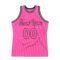 Custom Pink Pink-Black Authentic Throwback Basketball Jersey