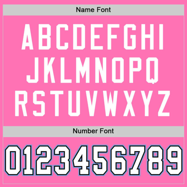 Custom Pink White-Light Blue Mesh Authentic Football Jersey