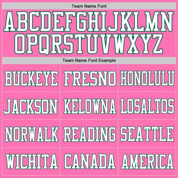 Pink0088-2 Custom Pink White-Kelly Green Mesh Authentic Football Jersey