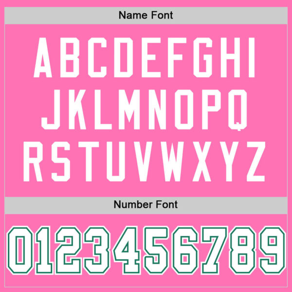 Pink0088-3 Custom Pink White-Kelly Green Mesh Authentic Football Jersey