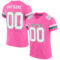 Pink0088 Custom Pink White-Kelly Green Mesh Authentic Football Jersey