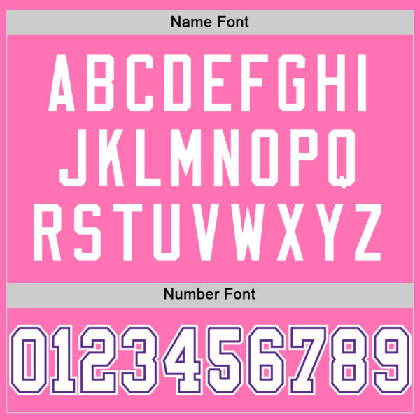 Custom Pink White-Purple Mesh Authentic Football Jersey