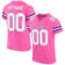 Custom Pink White-Purple Mesh Authentic Football Jersey